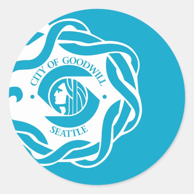Flag of Seattle Classic Round Sticker (Front)