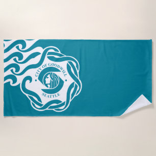 Flag of Seattle (Washington) Beach Towel