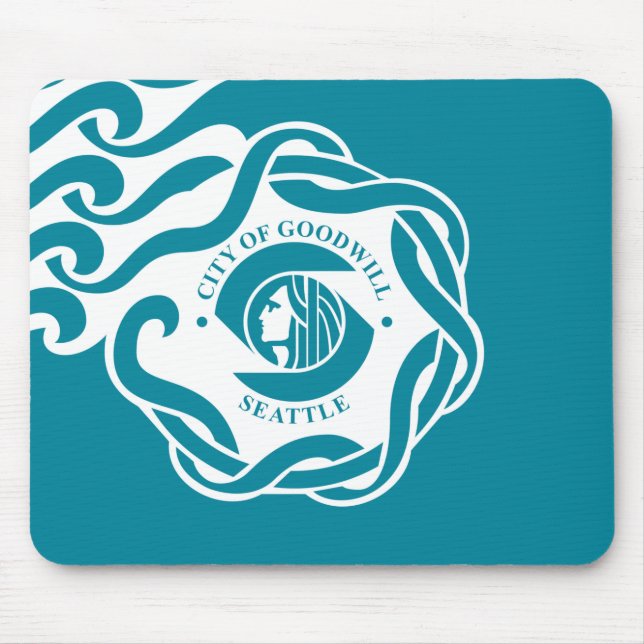 Flag of Seattle (Washington) Mouse Mat (Front)
