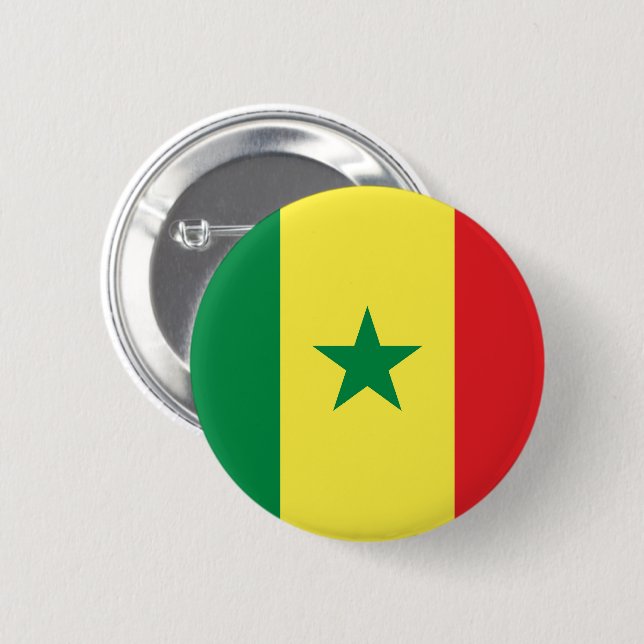 Flag of Senegal 6 Cm Round Badge (Front & Back)