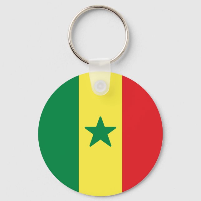 Flag of Senegal Key Ring (Front)