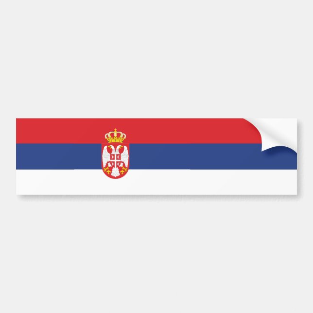 Flag of Serbia Bumper Sticker (Front)