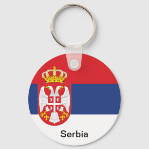 Flag of Serbia Key Ring