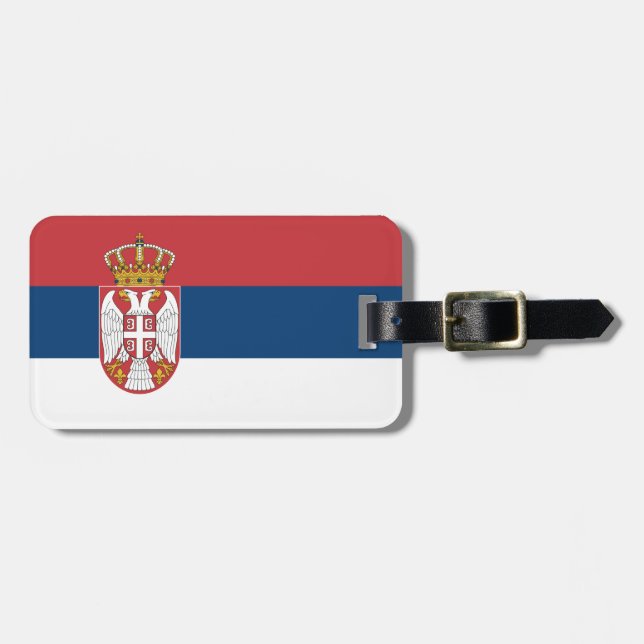 Flag of Serbia Luggage Tag (Front Horizontal)