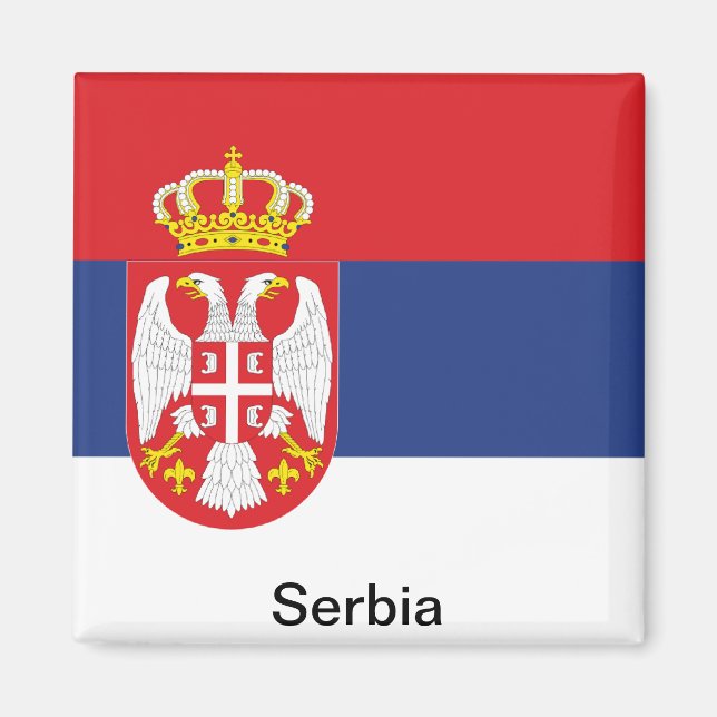 Flag of Serbia Magnet (Front)