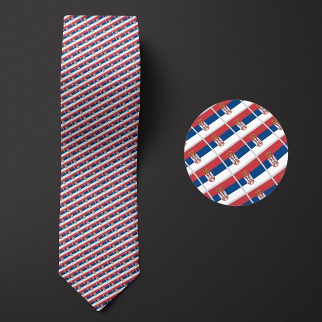 Flag of Serbia Pattern Tie (Creator Uploaded)