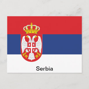 Flag of Serbia Postcard