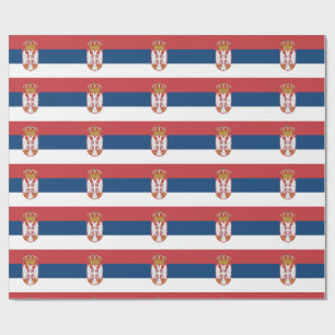 Flag of Serbia Wrapping Paper