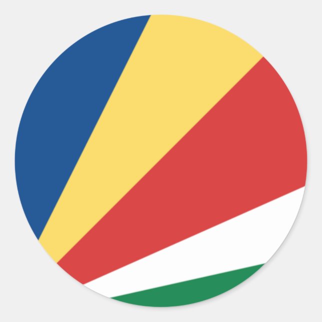 Flag of Seychelles Classic Round Sticker (Front)
