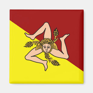 Flag of Sicily (Italy)  Magnet