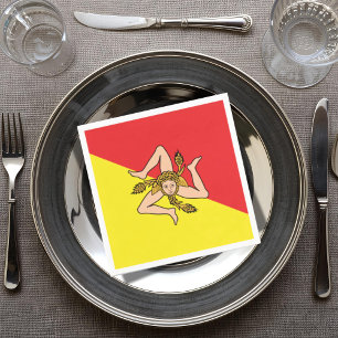 Flag of Sicily Sicilian Party & Dinner Napkin