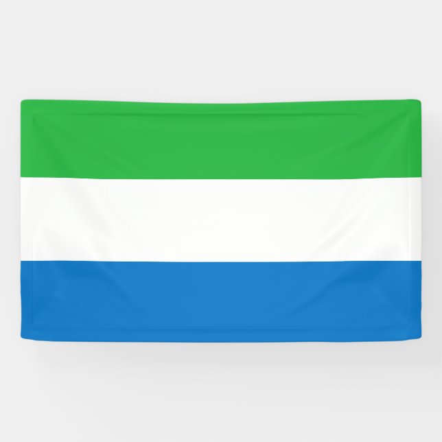 Flag of Sierra Leone Banner (Horizontal)