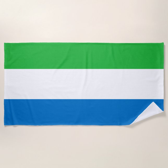 Flag of Sierra Leone Beach Towel (Front)