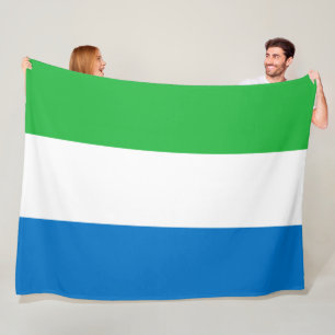 Flag of Sierra Leone Fleece Blanket