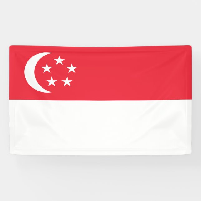 Flag of Singapore Banner (Horizontal)