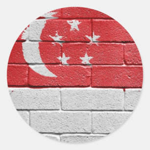 Flag of Singapore Classic Round Sticker
