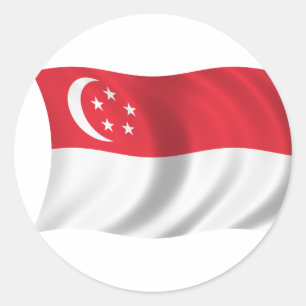 Flag of Singapore Classic Round Sticker