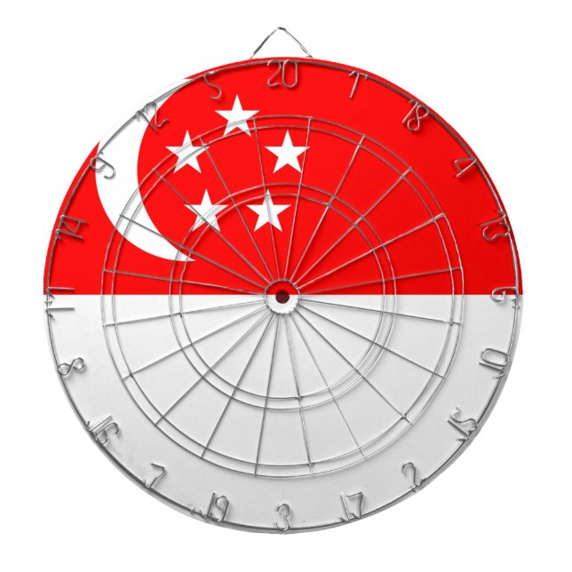 Flag of Singapore Dartboard (Front)