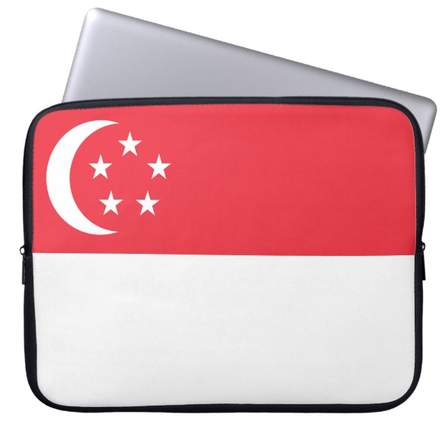 Flag of Singapore Laptop Sleeve (Front)