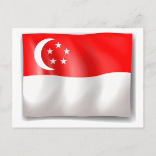 Flag of Singapore Postcard
