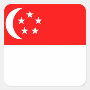 Flag of Singapore Square Sticker