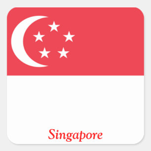 Flag of Singapore Square Sticker