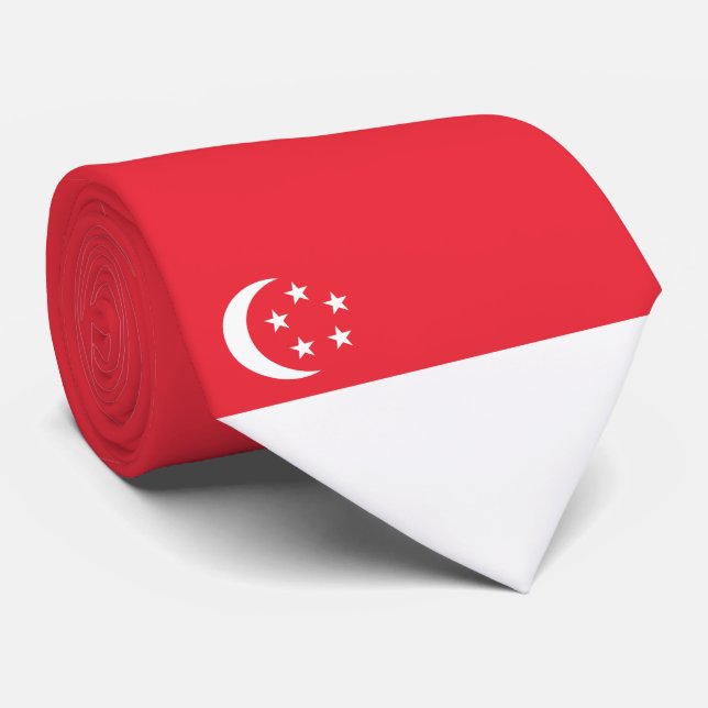 Flag of Singapore Tie (Rolled)