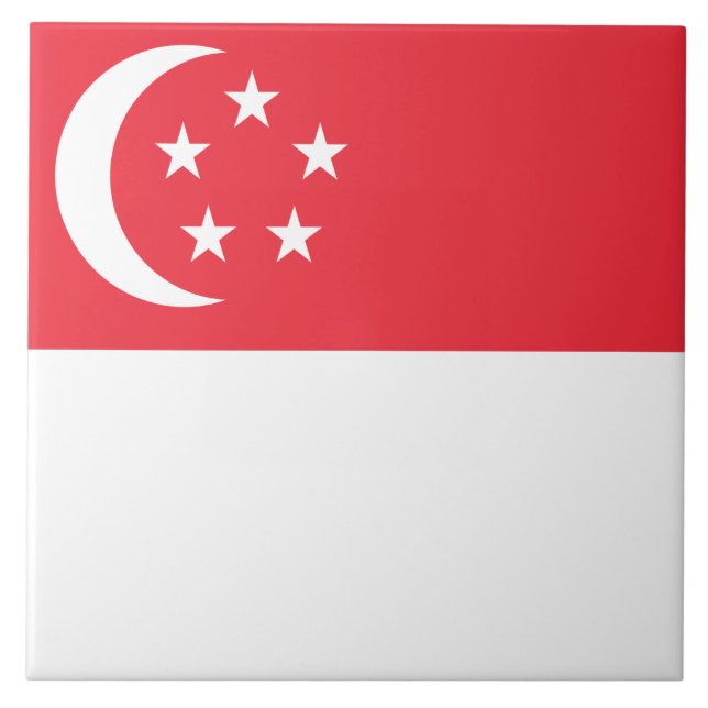Flag of Singapore Tile (Front)