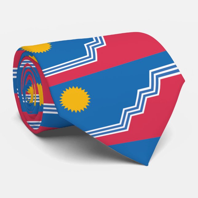 Flag of Sioux Falls, South Dakota Tie (Rolled)