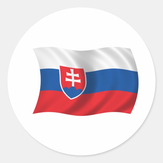 Flag of Slovakia Classic Round Sticker (Front)