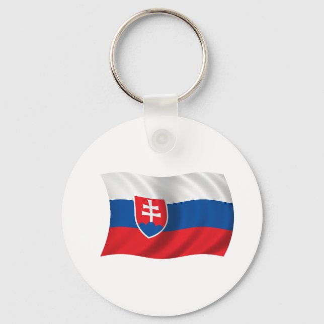 Flag of Slovakia Key Ring (Front)
