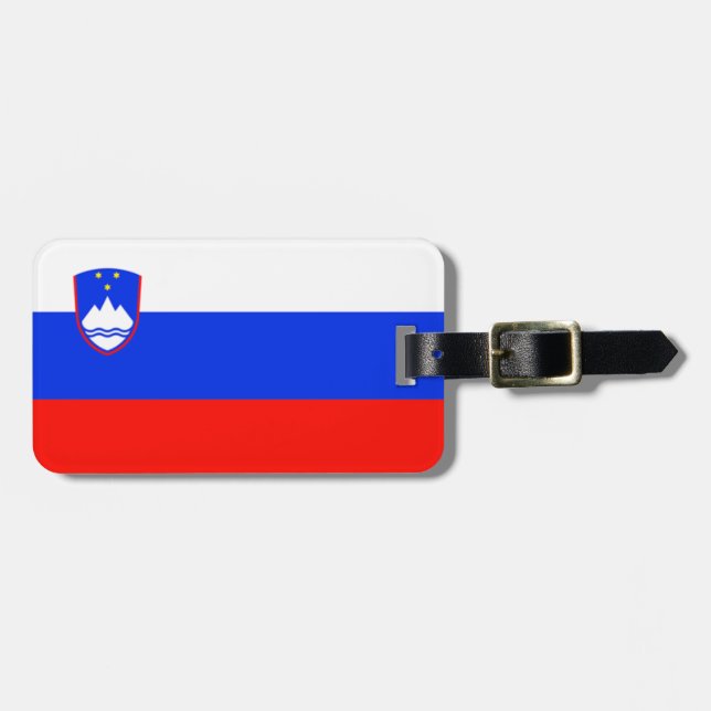 Flag of Slovenia Easy ID Personal Luggage Tag (Front Horizontal)