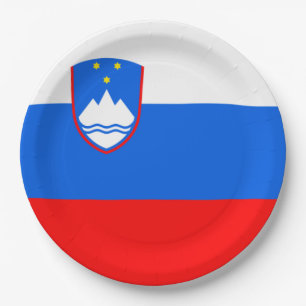 Flag of Slovenia Paper Plate