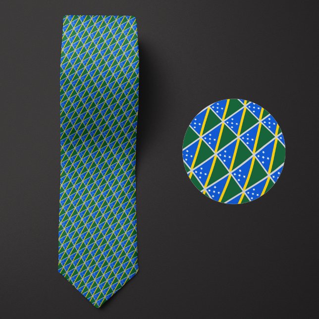 Flag of Solomon Islands Pattern Tie (Creator Uploaded)