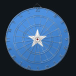 Flag of Somalia Dartboard<br><div class="desc">This design features the national flag of Somalia (officially known as the Federal Republic of Somalia), which is a country in the Horn of Africa. Somalia has the longest coastline on Africa's mainland. Somalia is bordered by Ethiopia to the west, Djibouti to the northwest, the Gulf of Aden to the...</div>