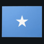 Flag of Somalia Notepad<br><div class="desc">This design features the national flag of Somalia (officially known as the Federal Republic of Somalia), which is a country in the Horn of Africa. Somalia has the longest coastline on Africa's mainland. Somalia is bordered by Ethiopia to the west, Djibouti to the northwest, the Gulf of Aden to the...</div>