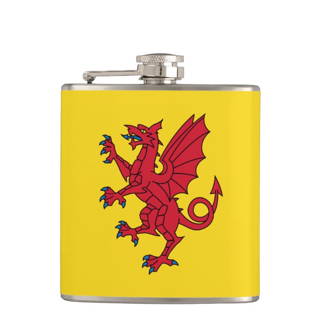 Flag of Somerset Hip Flask (Front)