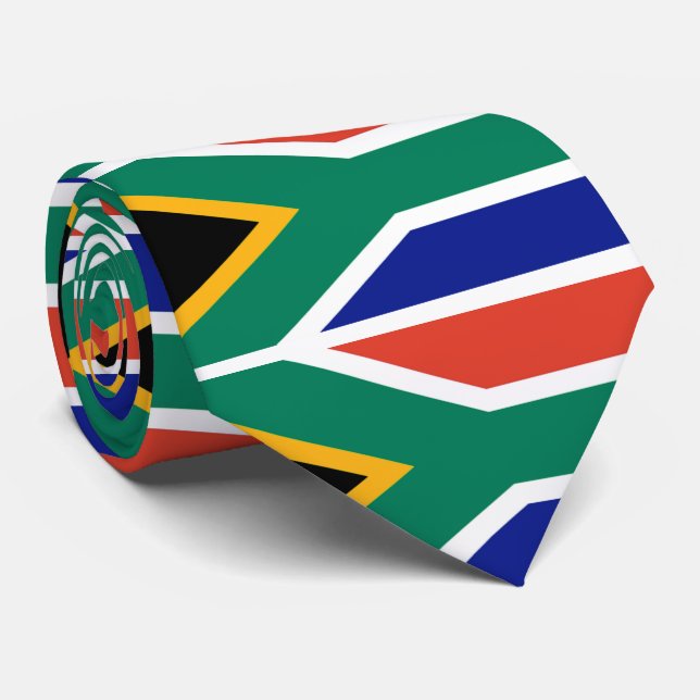 Flag of South Africa Bokke Tie (Rolled)