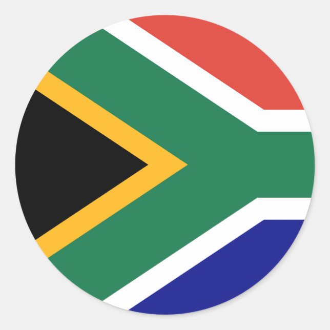 Flag of South Africa Classic Round Sticker (Front)