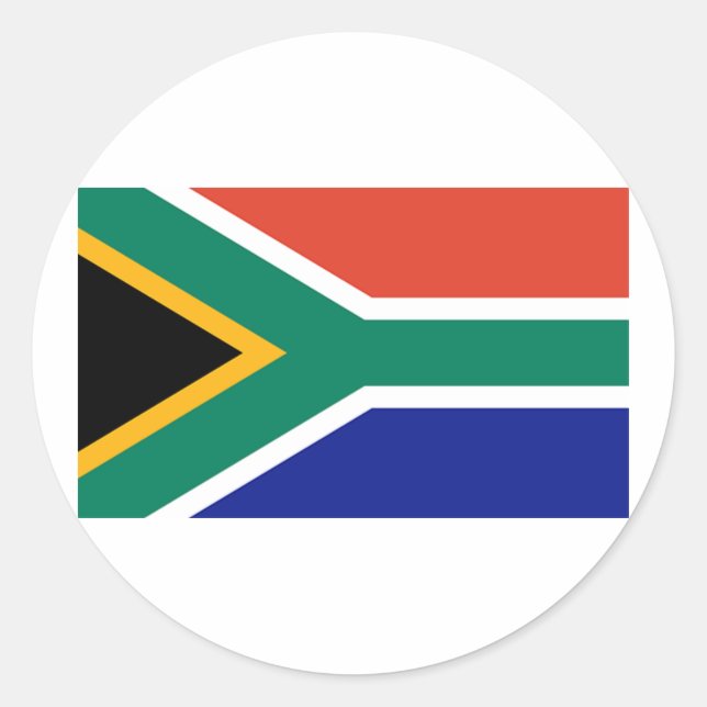 Flag of South Africa Classic Round Sticker (Front)