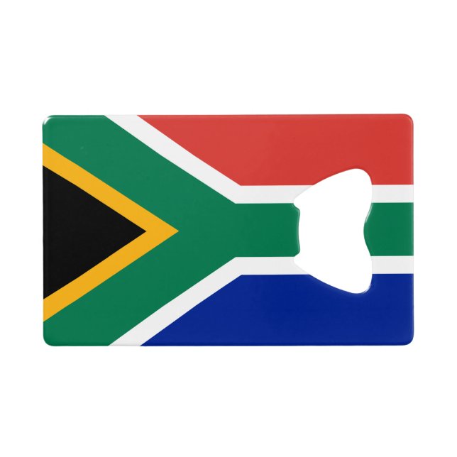 Flag of South Africa Credit Card Bottle Opener (Back Horizontal)