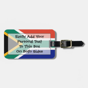 Flag of South Africa Easy ID Personal Luggage Tag