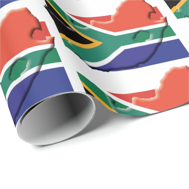 FLAG OF SOUTH AFRICA | Mzansi | South African Wrapping Paper (Roll Corner)