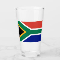 Flag of South Africa - Patriotic Glass Cup 