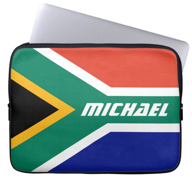 Flag of South Africa Personalised Laptop Sleeve (Front)