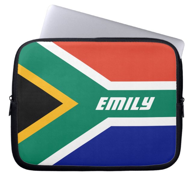 Flag of South Africa Personalised Laptop Sleeve (Front)