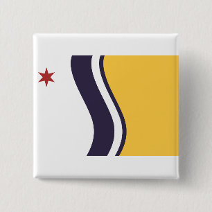 Flag of South Bend, Indiana 15 Cm Square Badge