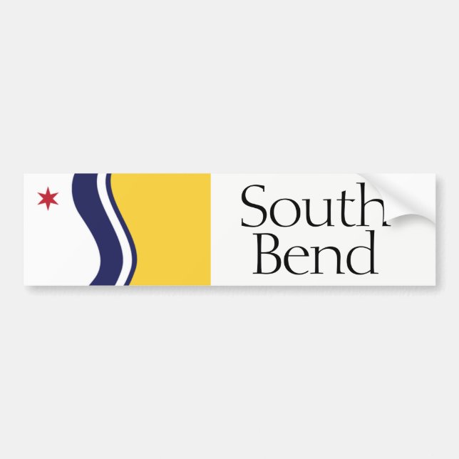 Flag of South Bend, Indiana bumper sticker (Front)