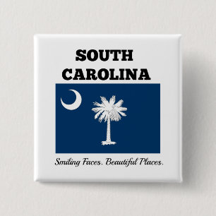 Flag of South Carolina 15 Cm Square Badge