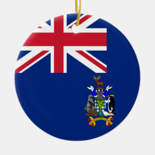Flag of South Georgia and the South Sandwich Islan Ceramic Tree Decoration